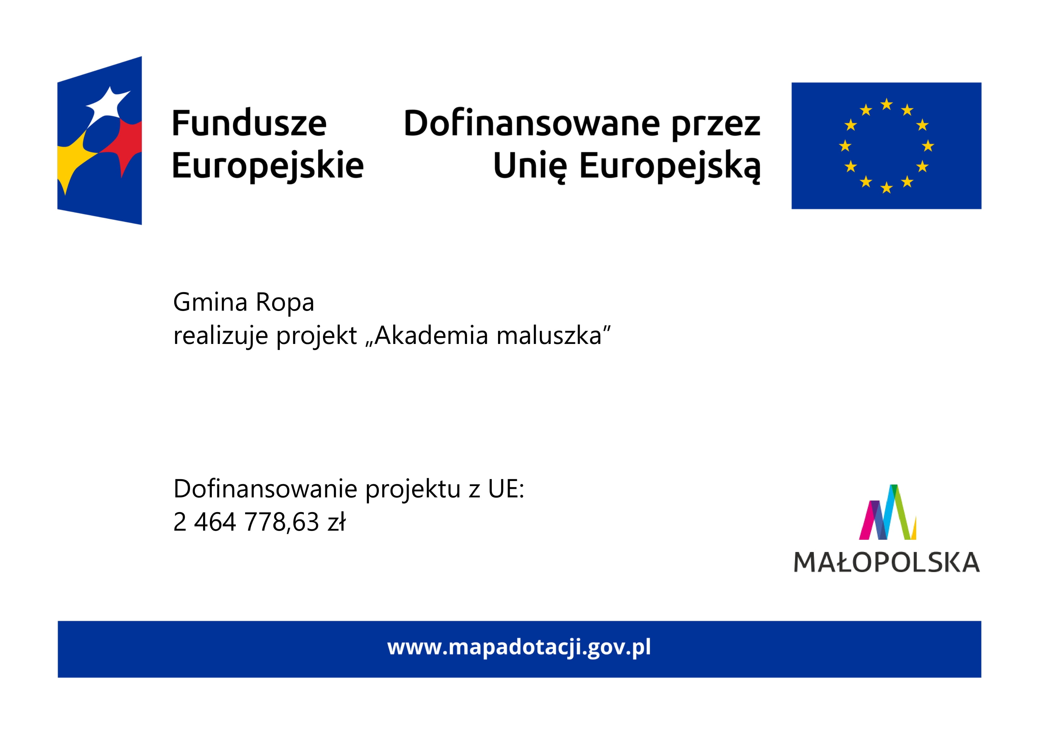 Projekt pn. „Akademia maluszka”